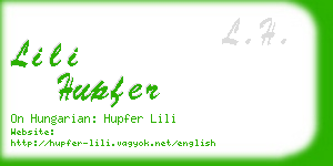 lili hupfer business card